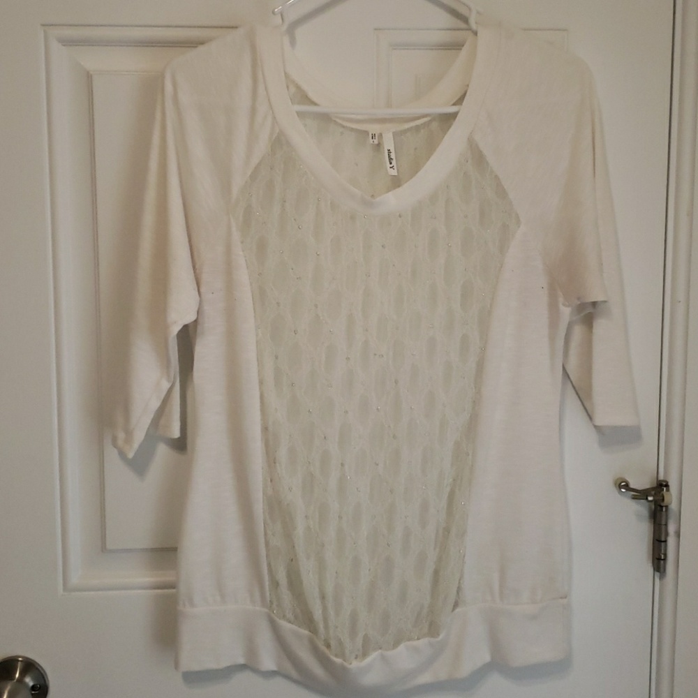 Studio Y sparkle 3/4 sleeve top